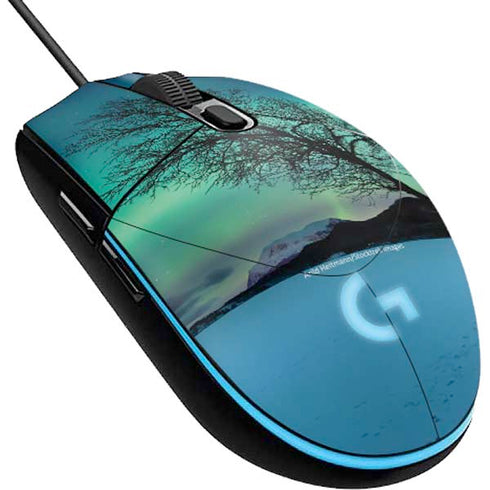 StockTrek Aurora Borealis over a lake in Norway G203 Prodigy RGB Wired Gaming Mouse Skin